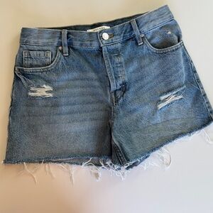 PacSun Vintage Cutoff Frayed Hem Distressed Pocket Soft Jean Shorts Size 25